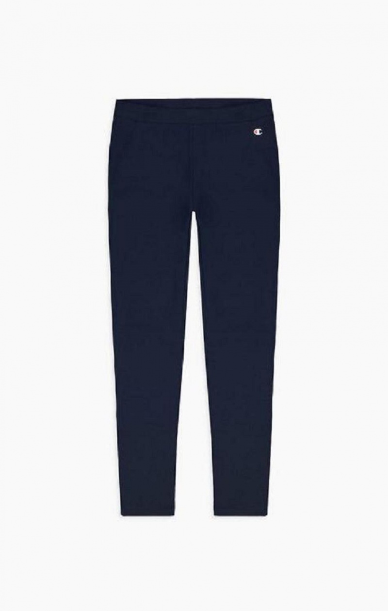 Pantalon Jogger Champion Stretch Coton Terry Leggings Femme Bleu Foncé | 8391-QEOIS