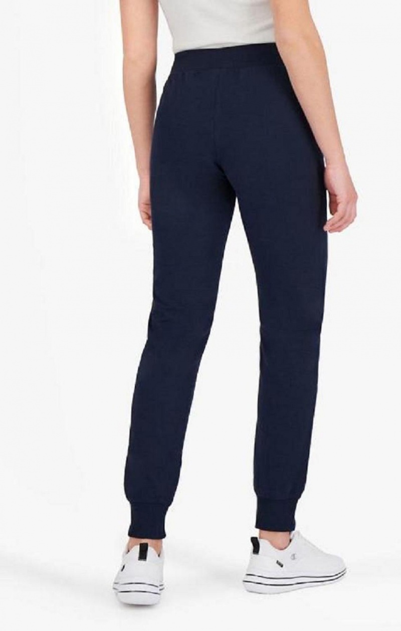 Pantalon Jogger Champion Stretch Coton Terry Joggers Femme Bleu Foncé | 8359-QAEWL