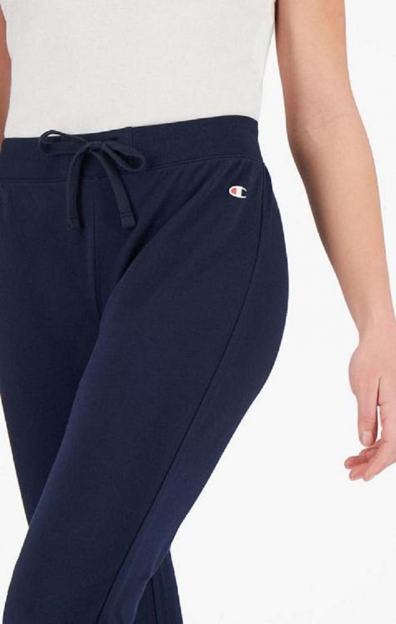 Pantalon Jogger Champion Stretch Coton Terry Joggers Femme Bleu Foncé | 8359-QAEWL