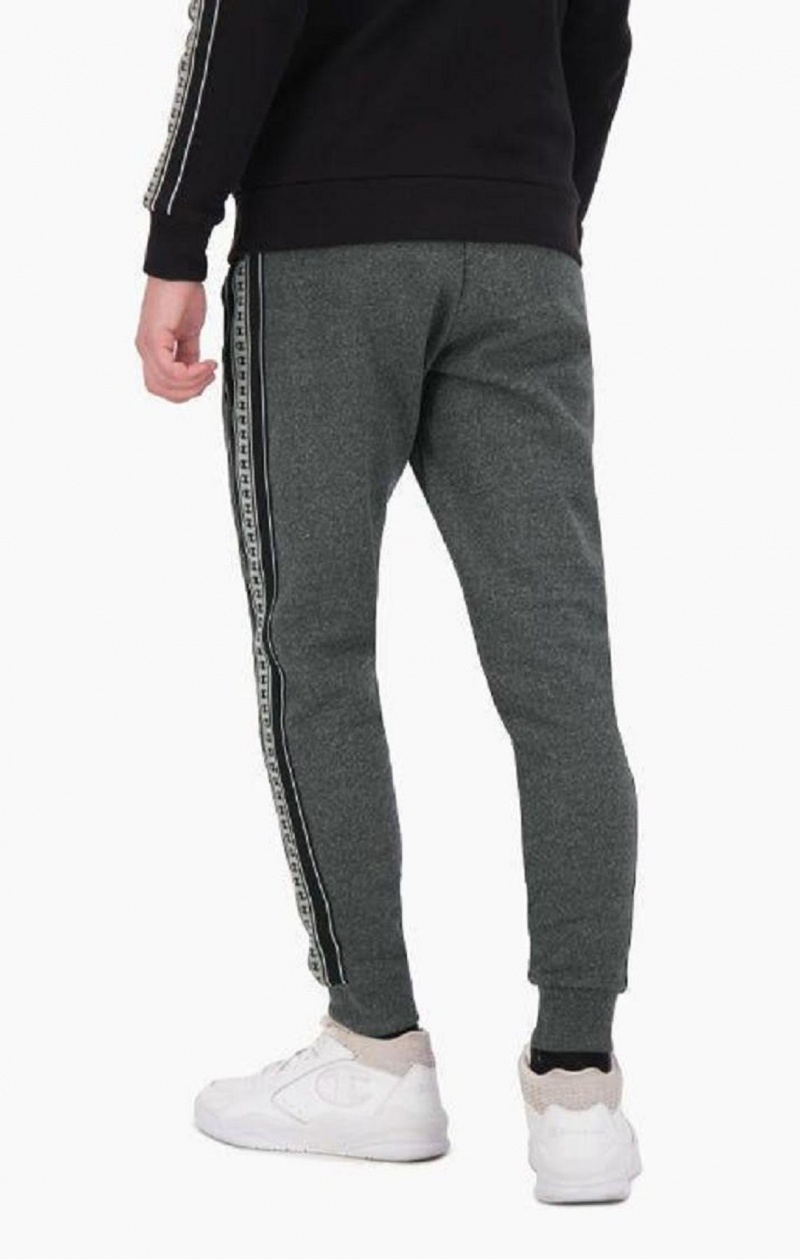 Pantalon Jogger Champion Stripe C Logo Tape Coton Terry Joggers Homme Grise Foncé | 6359-KHWYL