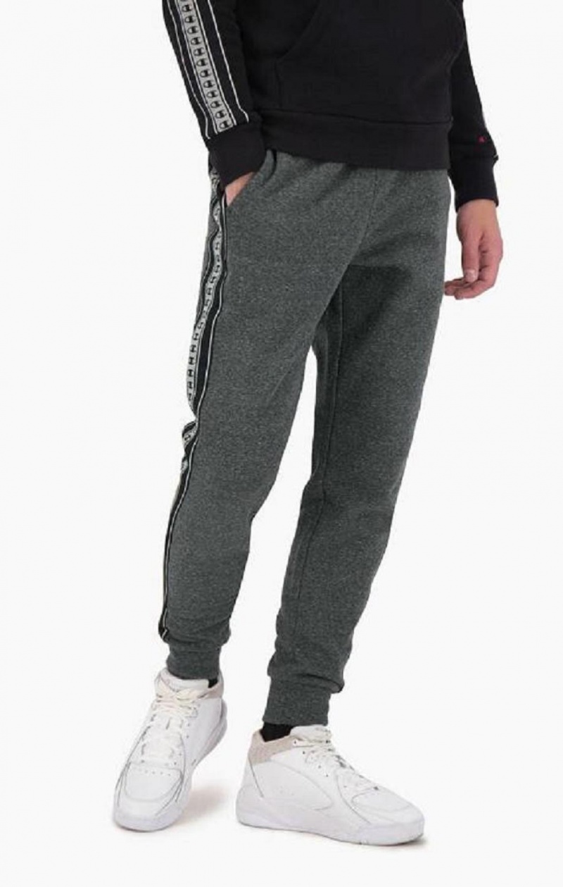 Pantalon Jogger Champion Stripe C Logo Tape Coton Terry Joggers Homme Grise Foncé | 6359-KHWYL