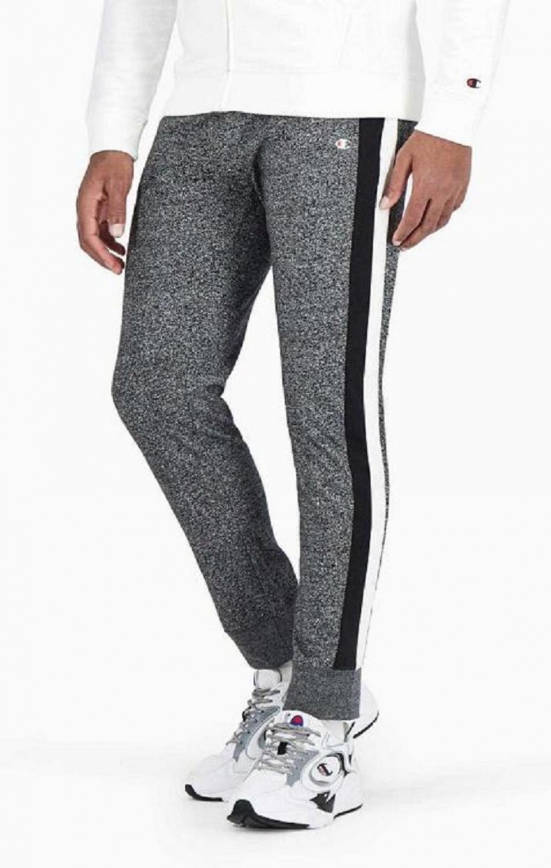 Pantalon Jogger Champion Stripe Insert Cuffed Joggers Homme Grise Foncé | 9623-XHWMV