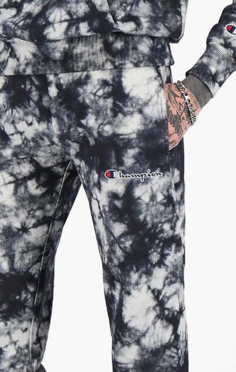 Pantalon Jogger Champion Tie Dye Digital Print Joggers Femme Noir Blanche | 9402-GJEHC