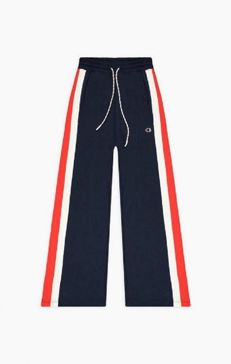 Pantalon Jogger Champion Tri-Colour Larges Leg Pants Femme Bleu Foncé | 9063-ILGMU