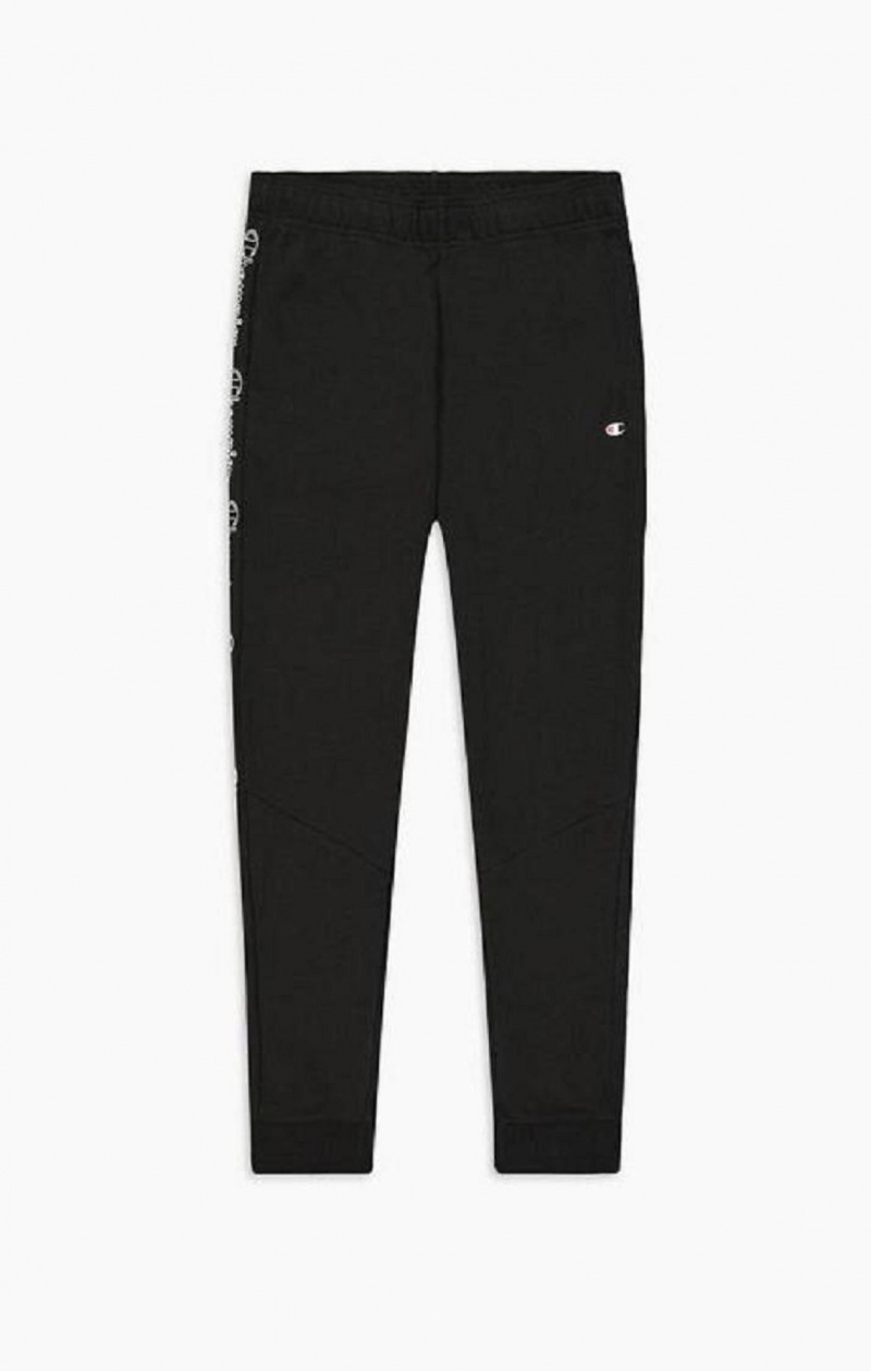 Pantalon Jogger Champion Vertical Script Logo Print Joggers Homme Noir | 7485-XEBJQ