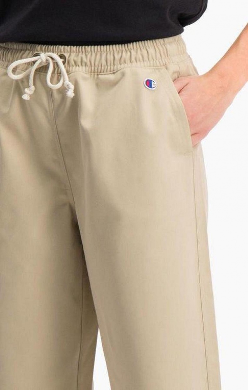 Pantalon Jogger Champion Woven Tapered Chino Pants Femme Beige | 9857-JEVIC