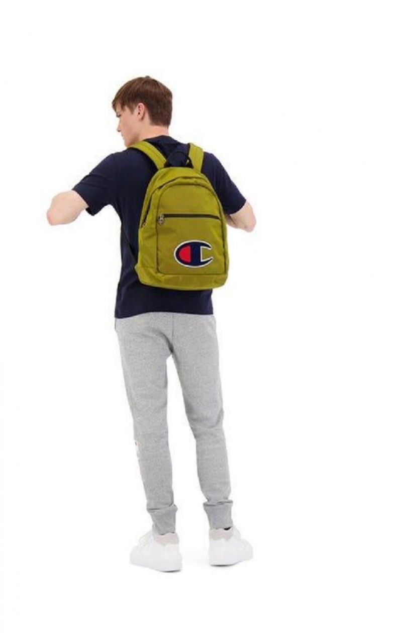 Sacs Champion Chenille C Patch Faux Cuir Backpack Homme Doré | 3520-VNSWU