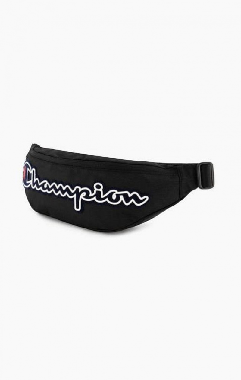 Sacs Champion Felt Script Logo Air Mesh Belt Bag Homme Noir | 9358-XDMSA