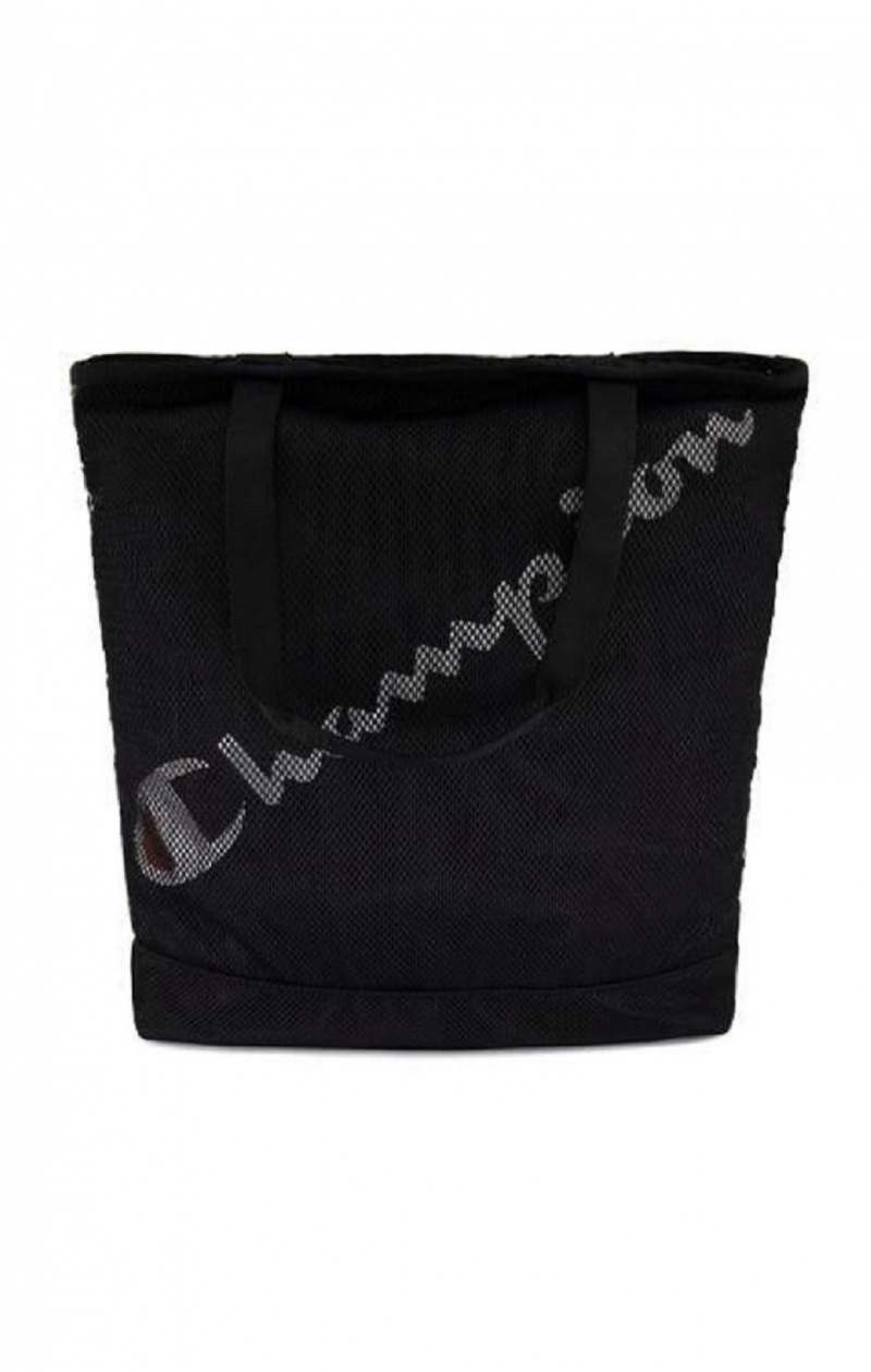 Sacs Champion Logo Tape Shopper Tote Bag Femme Noir | 5794-OLRDP