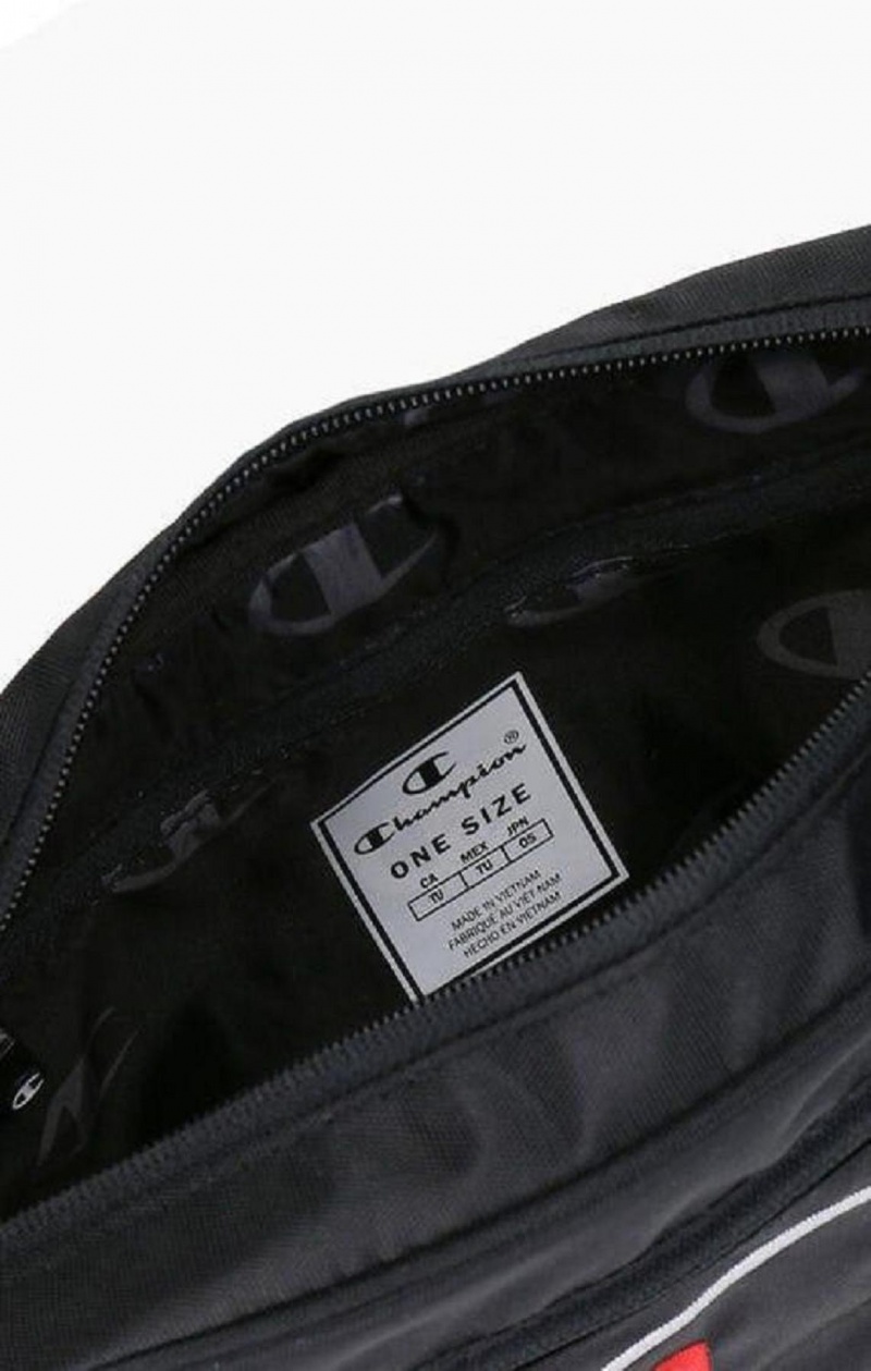 Sacs Champion Satin C Logo Patch Shoulder Bag Homme Noir | 1980-MKHPB