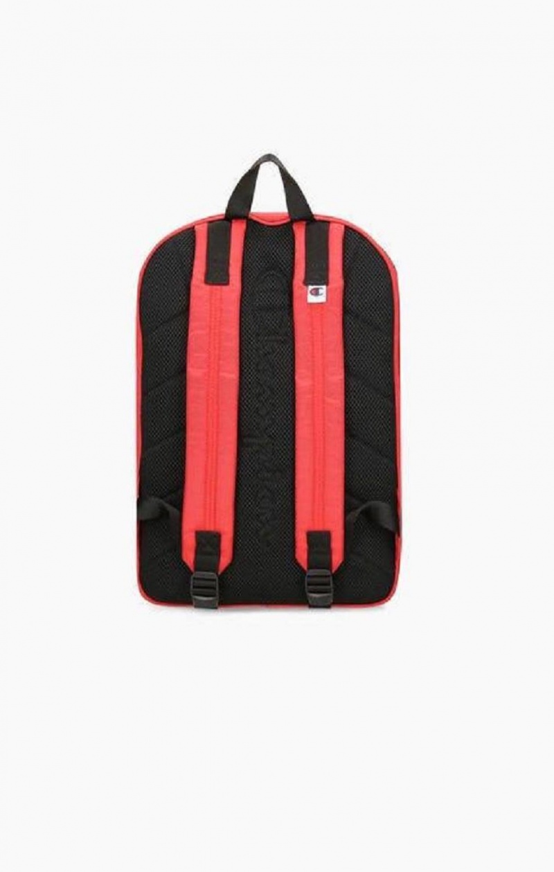 Sacs Champion Satin C Logo Patch Zipped Backpack Homme Rouge | 7051-HRFTB