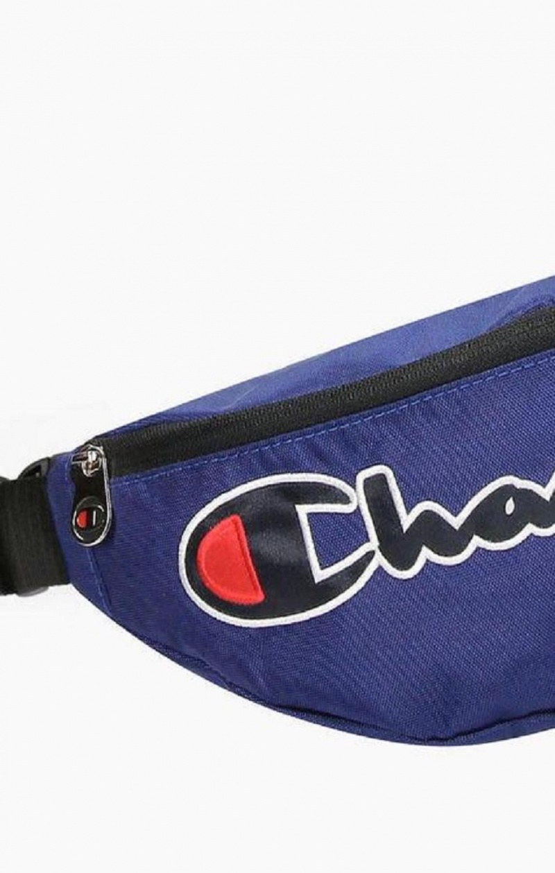 Sacs Champion Satin Script Logo Patch Belt Bag Femme Bleu | 7659-AZOYU