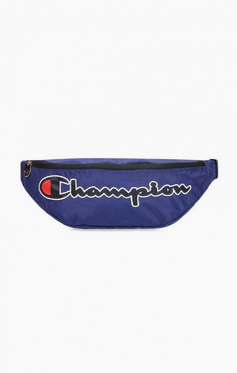 Sacs Champion Satin Script Logo Patch Belt Bag Femme Bleu | 7659-AZOYU