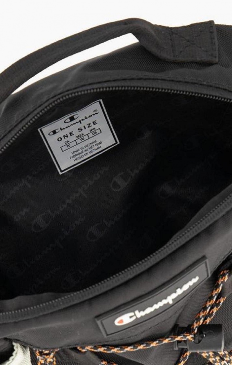 Sacs Champion Script Logo Coated Explorer Belt Bag Homme Noir | 9350-RQBZP