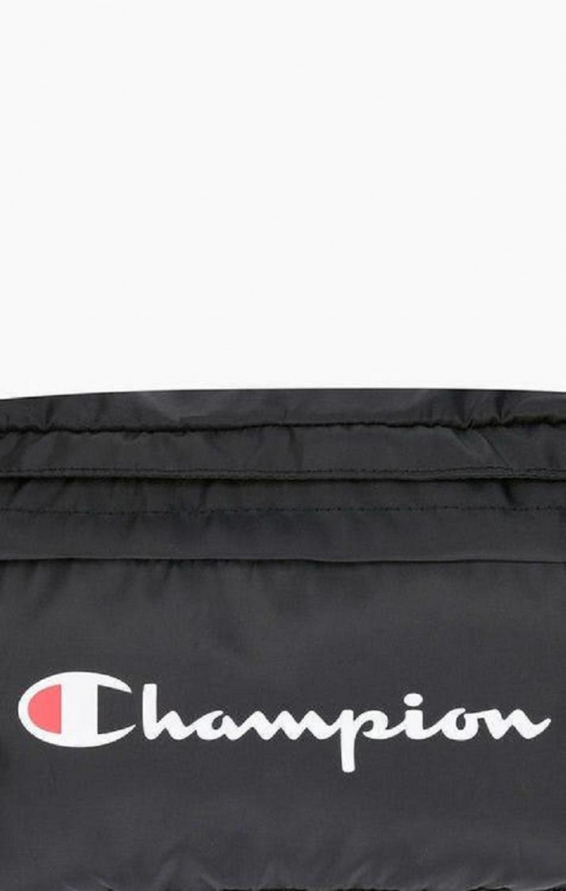 Sacs Champion Script Logo Zip Belt Bag Femme Noir | 3956-BFKUS