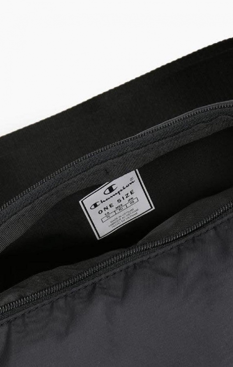 Sacs Champion Script Logo Zip Belt Bag Femme Noir | 3956-BFKUS