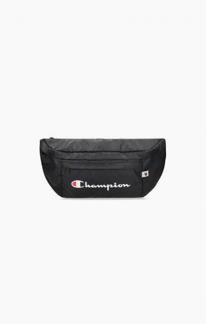 Sacs Champion Script Logo Zip Belt Bag Femme Noir | 3956-BFKUS