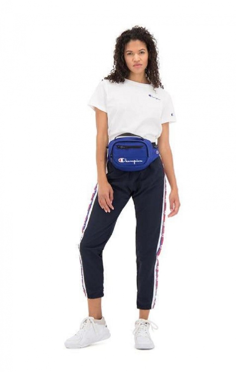 Sacs Champion Script Logo Zip Belt Bag Femme Bleu | 3209-XQBTC