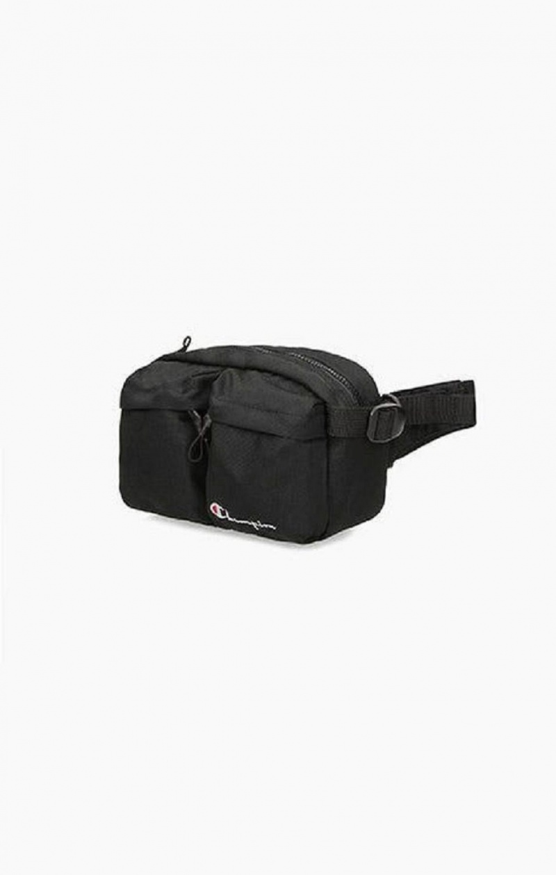 Sacs Champion Script Logo Zip Belt Bag Homme Noir | 5137-MWKVH