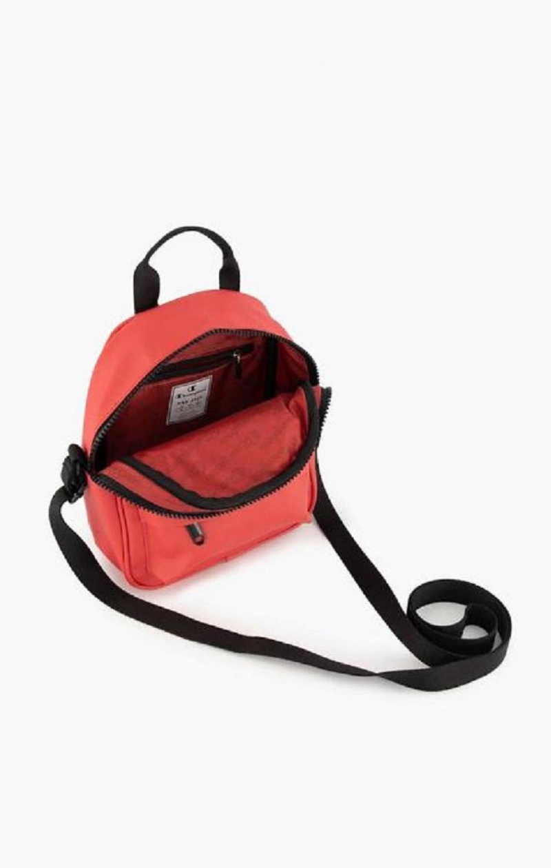 Sacs Champion Small Script Logo Woven Crossbody Backpack Femme Rouge | 9507-MLNOG