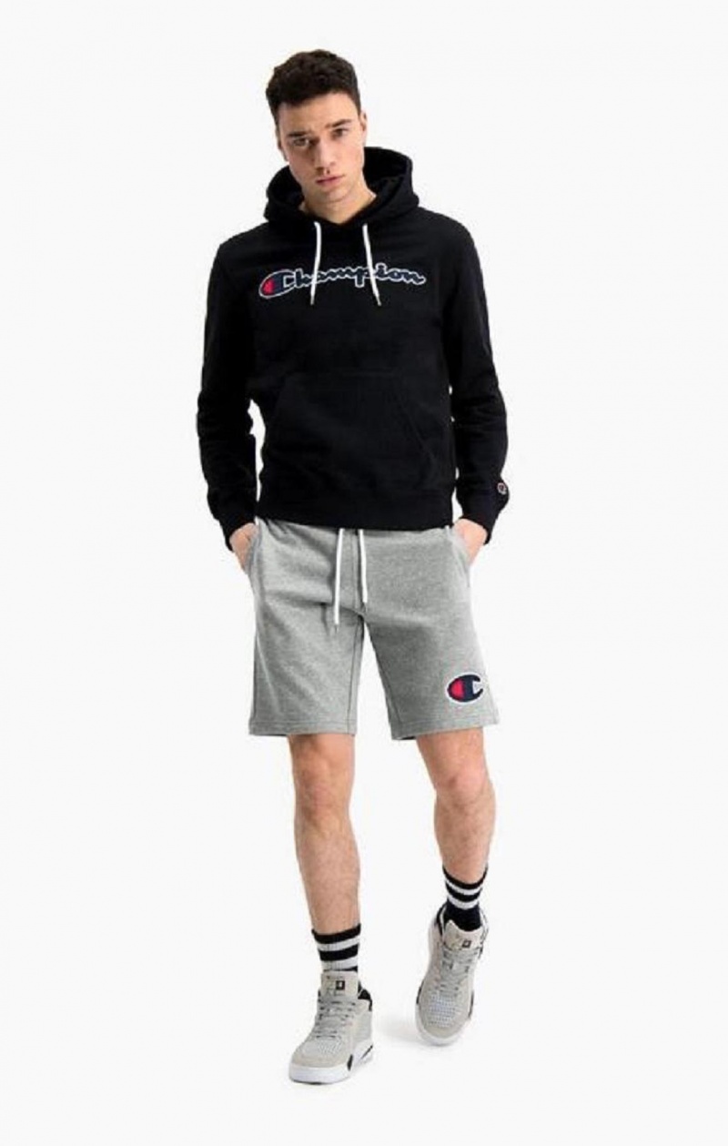 Short Champion C Logo Coton Terry Bermuda Shorts Homme Grise Foncé | 4357-OIEFB