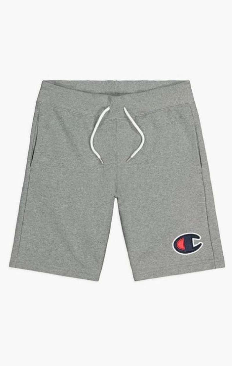 Short Champion C Logo Coton Terry Bermuda Shorts Homme Grise Foncé | 4357-OIEFB