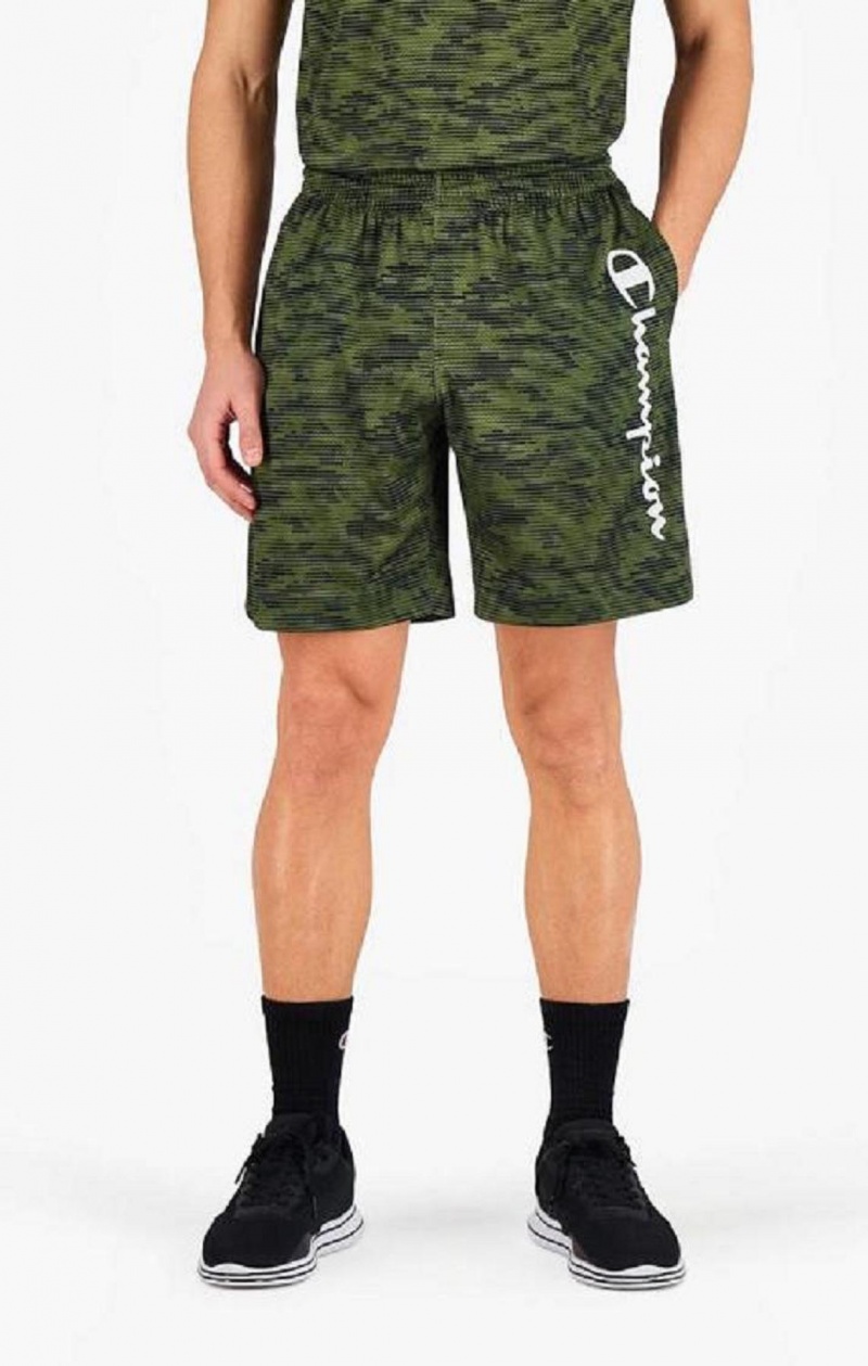 Short Champion Camo Quick Dry Course Shorts Homme Vert | 6905-TBHOY