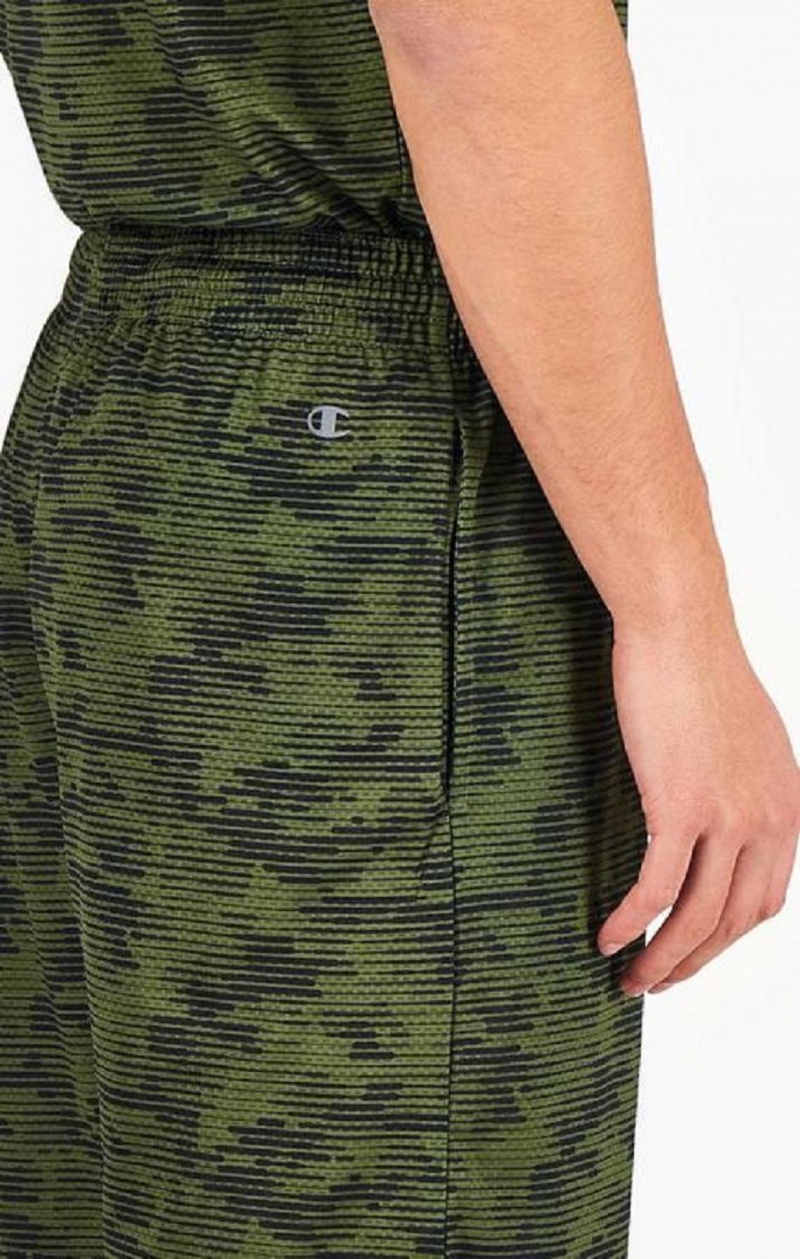 Short Champion Camo Quick Dry Course Shorts Homme Vert | 6905-TBHOY