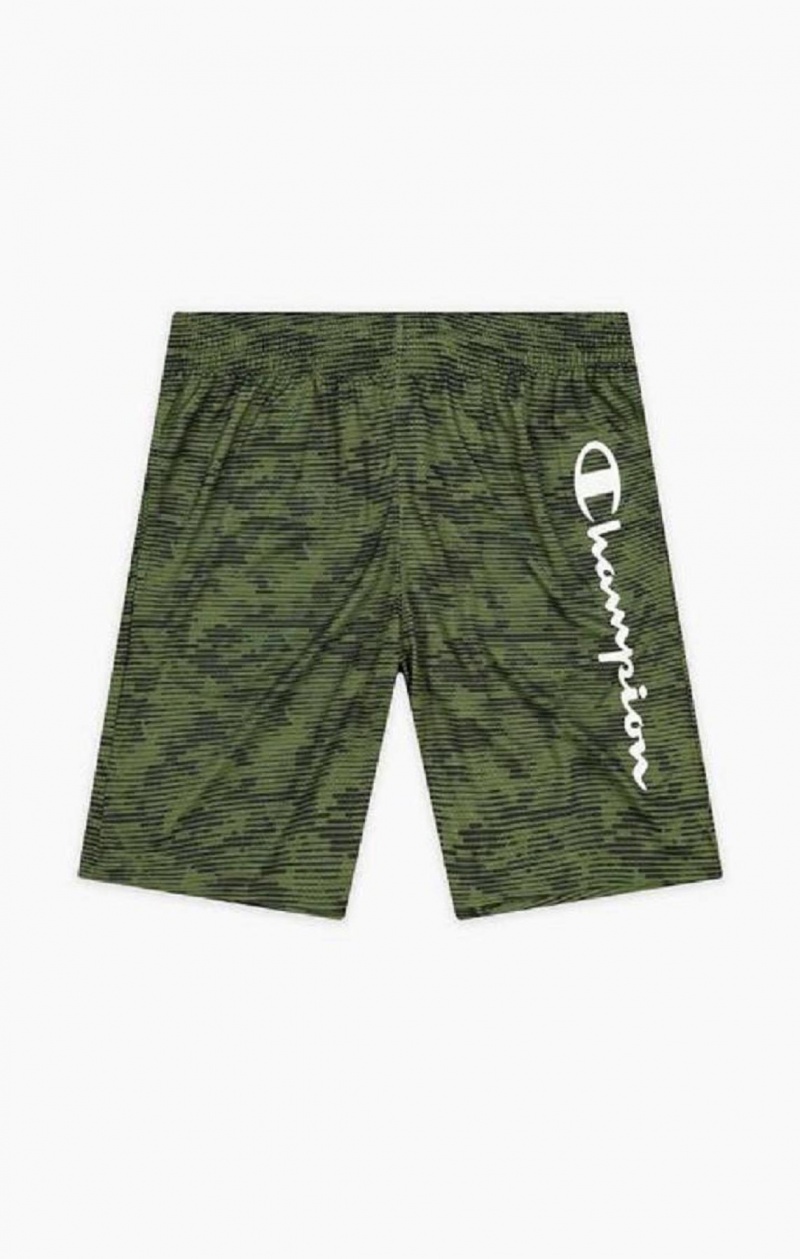 Short Champion Camo Quick Dry Course Shorts Homme Vert | 6905-TBHOY