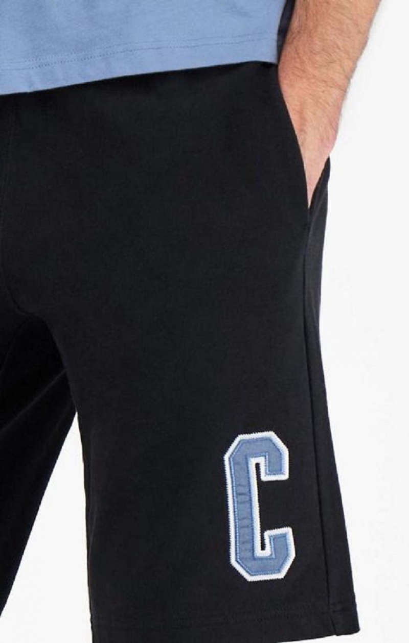 Short Champion Collegiate C Logo Shorts Homme Noir | 3710-ULIHO