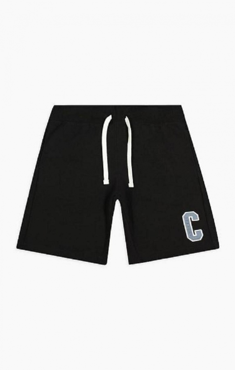 Short Champion Collegiate C Logo Shorts Homme Noir | 3710-ULIHO