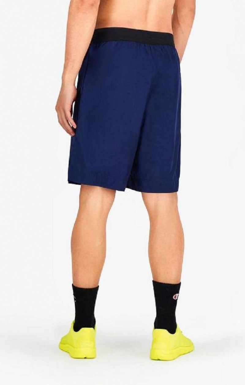 Short Champion Contrast Waistband Quick Dry Course Shorts Homme Bleu | 7854-WUKDG