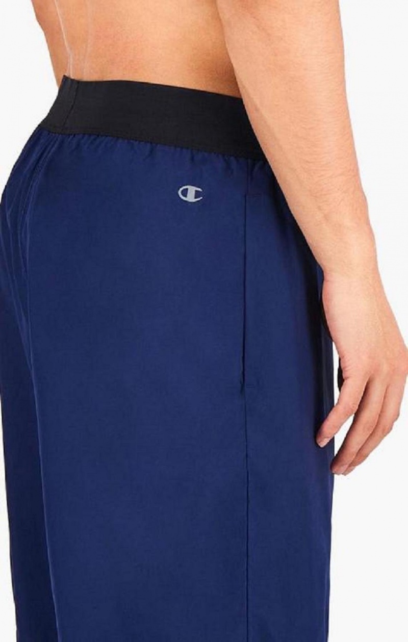 Short Champion Contrast Waistband Quick Dry Course Shorts Homme Bleu | 7854-WUKDG