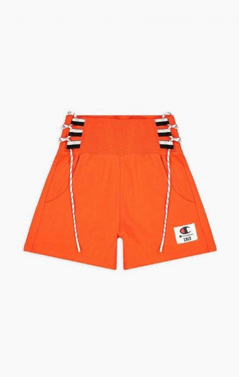 Short Champion Dentelle Up Side Sweat Shorts Femme Orange | 0258-GKNMI