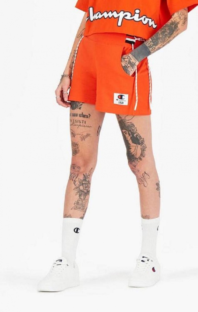 Short Champion Dentelle Up Side Sweat Shorts Femme Orange | 0258-GKNMI