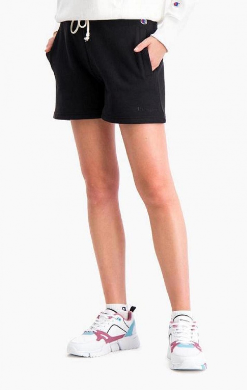 Short Champion Legere Reverse Weave Shorts Femme Noir | 1374-WSBNR