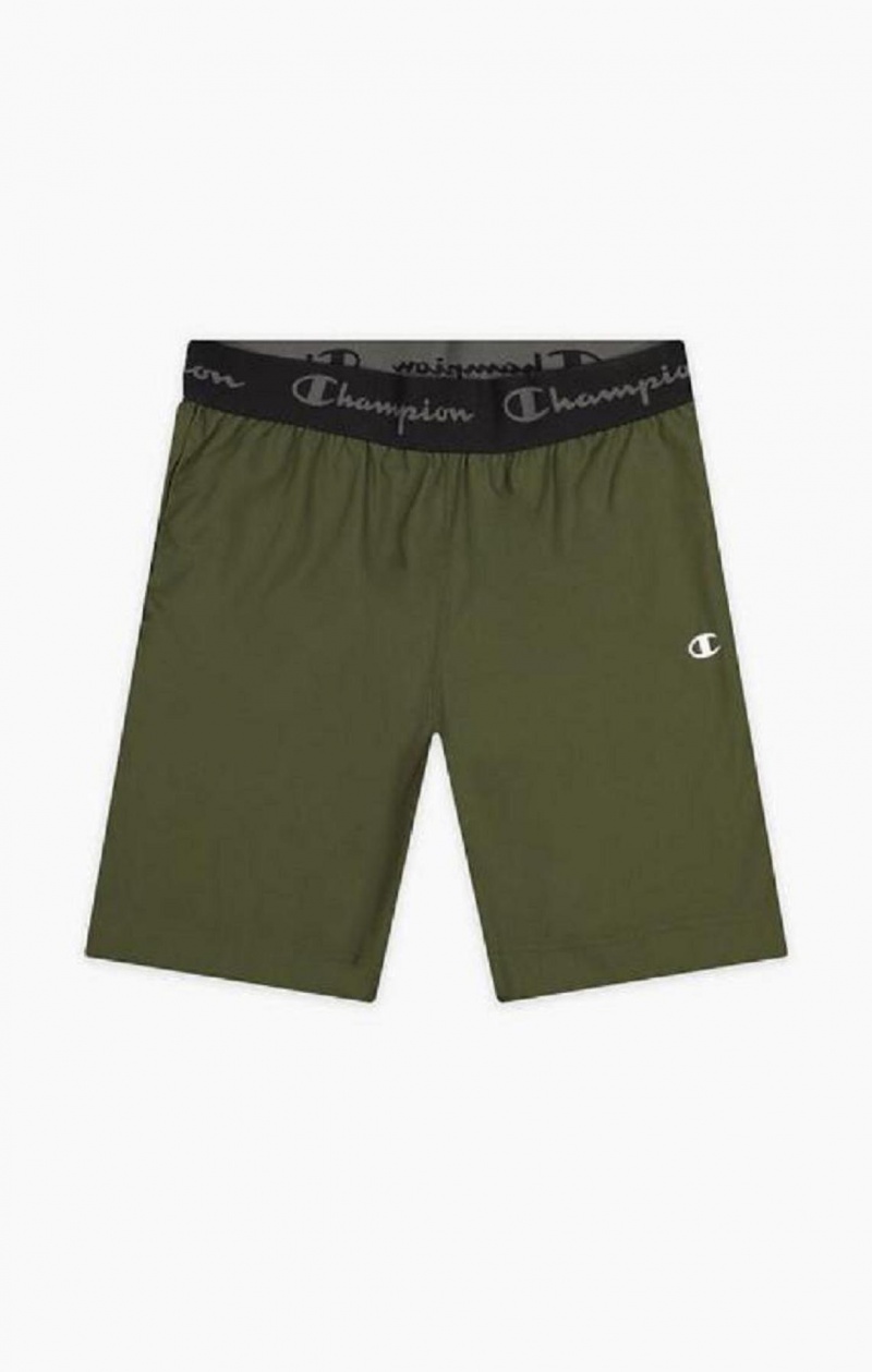 Short Champion Logo Tape Microfibre Performance Shorts Homme Vert | 1328-GHIEO