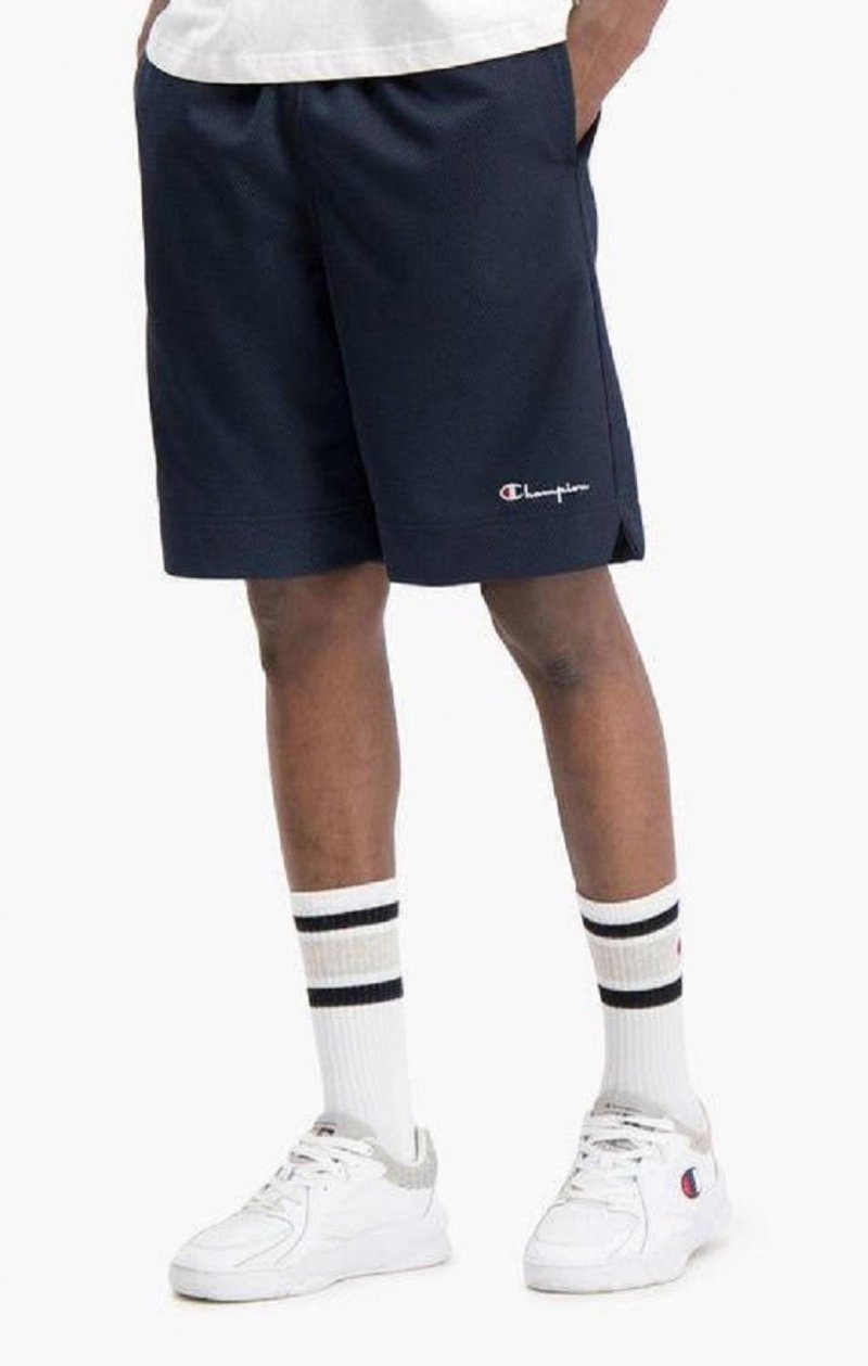 Short Champion Mesh Basketball Logo Shorts Homme Blanche | 8264-JXISY