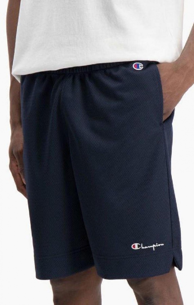 Short Champion Mesh Basketball Logo Shorts Homme Blanche | 8264-JXISY