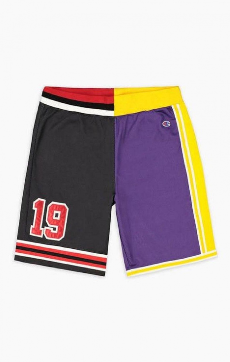 Short Champion NBMIX Patchwork 'Champion 19' Basketball Shorts Homme Noir Violette | 5740-JKRBA