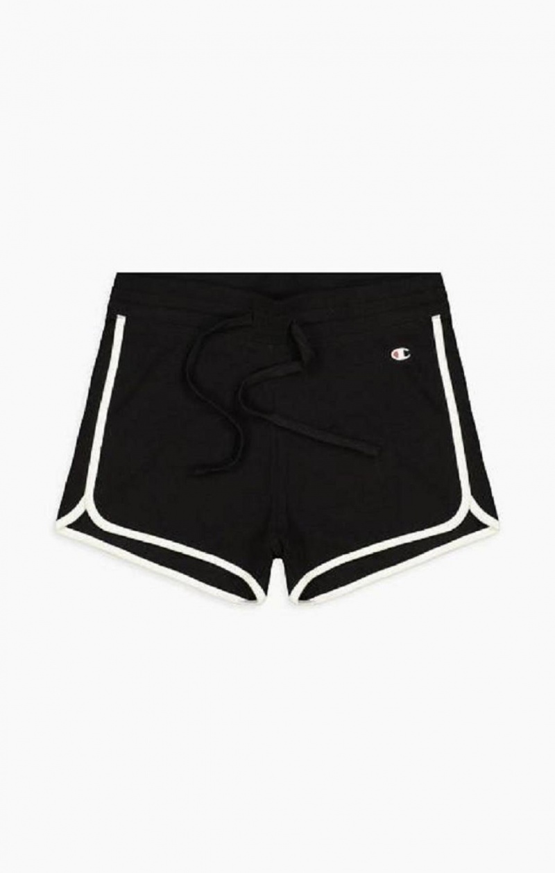 Short Champion Nervuré Runner Shorts Femme Noir | 0983-AVDTQ