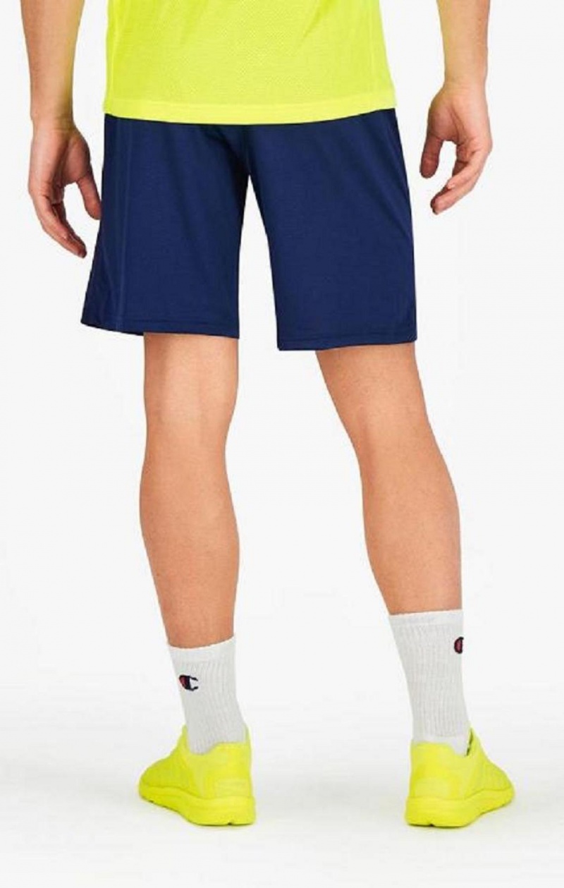 Short Champion Reflective C Logo Quick Dry Course Shorts Homme Bleu | 5972-WTXRV