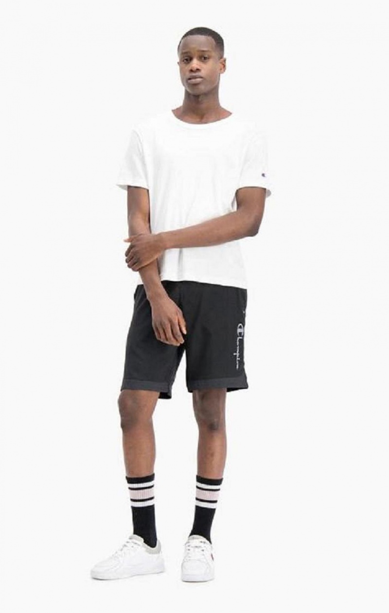 Short Champion Reflective Script Logo Shorts Homme Noir | 9758-YIWFP