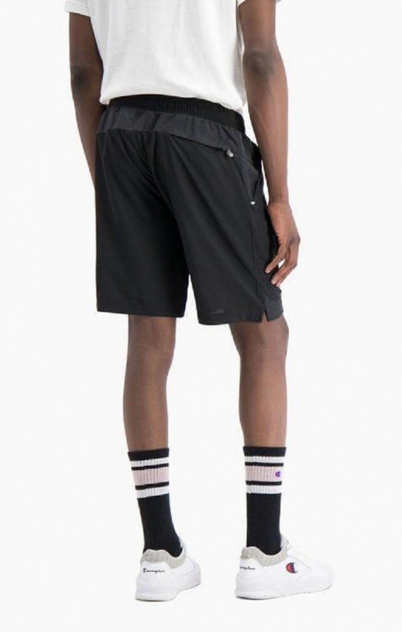 Short Champion Reflective Script Logo Shorts Homme Noir | 9758-YIWFP