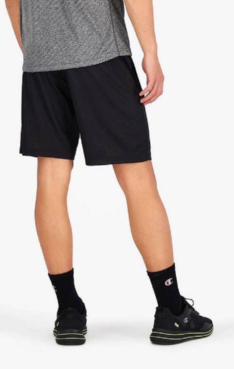 Short Champion Reflective Script Logo Shorts Homme Noir | 4725-ETZKA