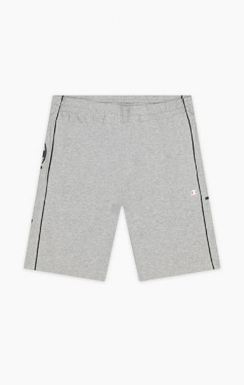 Short Champion Script Logo Coton Shorts Homme Grise Clair | 8293-KBXOG