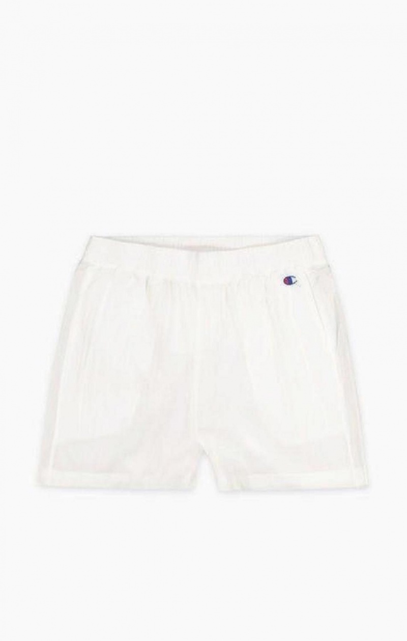 Short Champion Tape Detail Piste Shorts Femme Blanche | 0615-IRVZJ