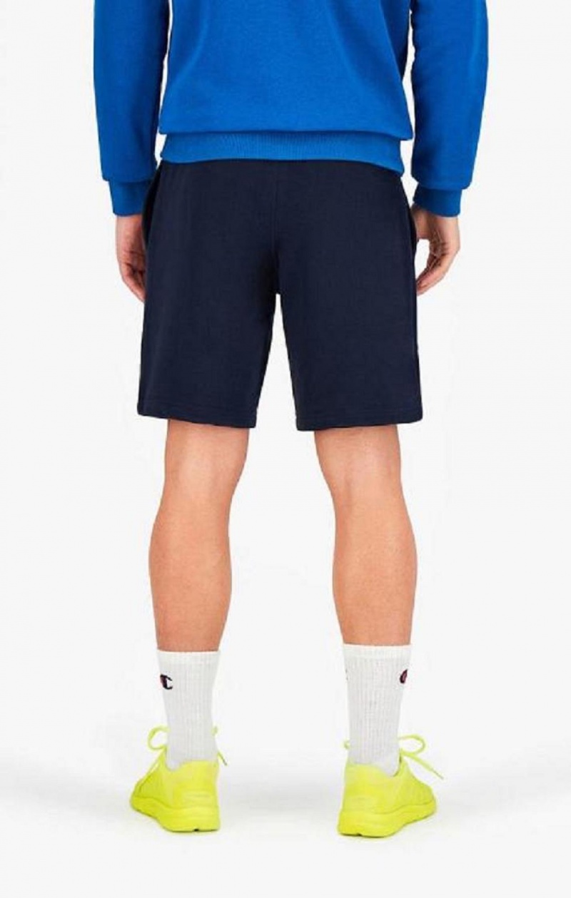 Short Champion Vertical Script Logo Shorts Homme Bleu Foncé | 4756-SCLKR