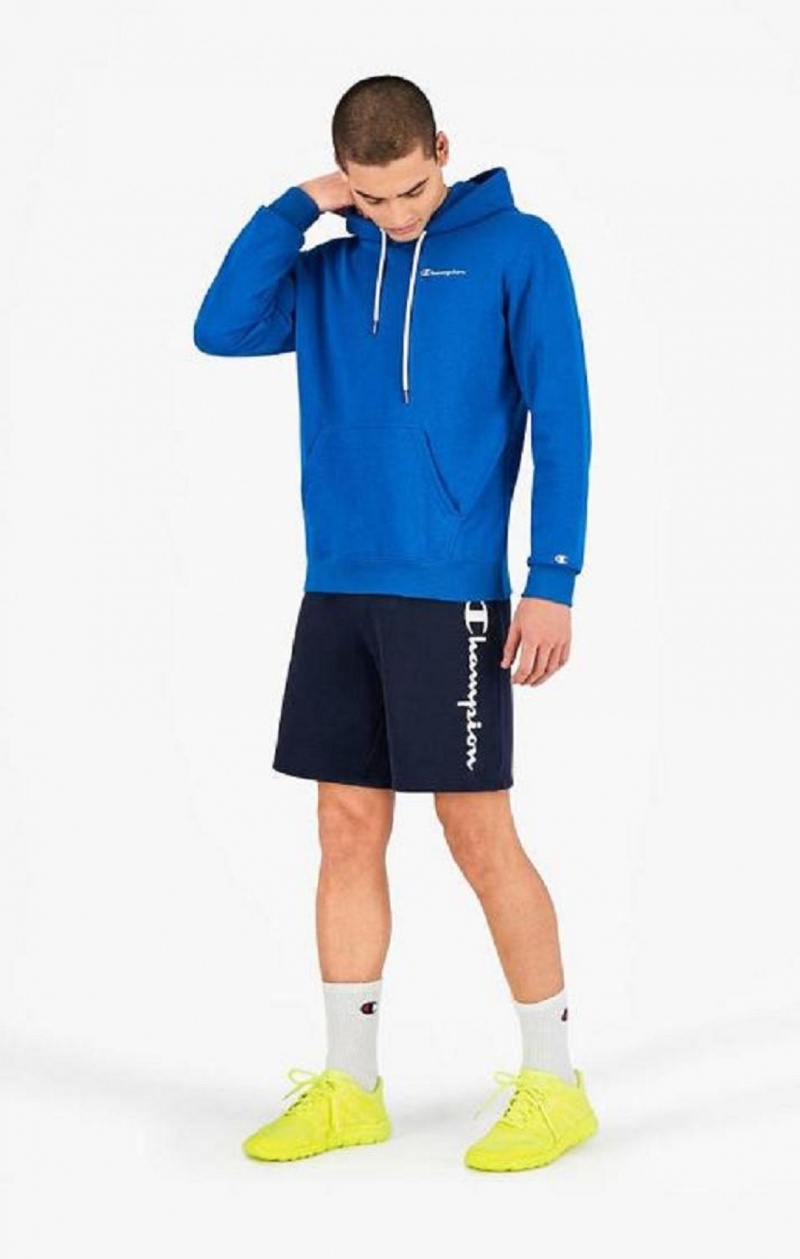 Short Champion Vertical Script Logo Shorts Homme Bleu Foncé | 4756-SCLKR