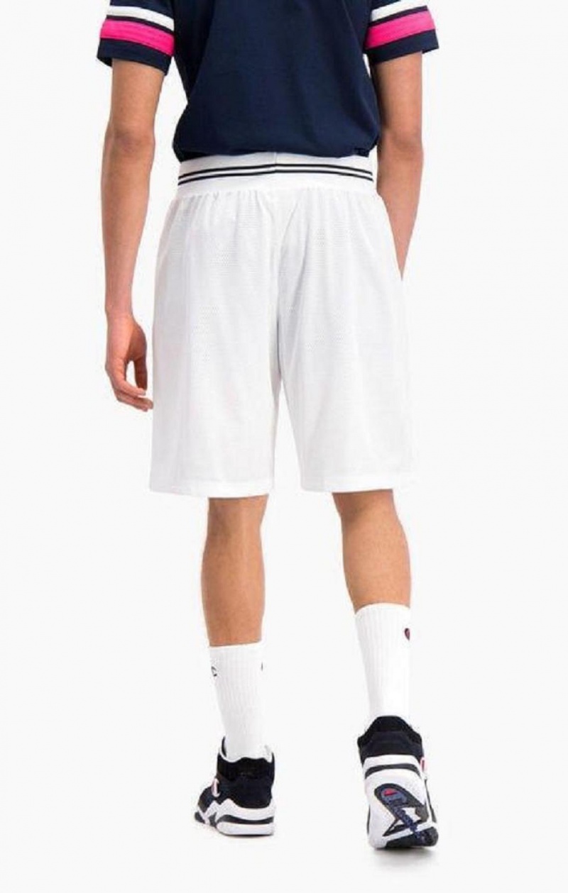 Short Champion Vertical Script Logo Shorts Homme Blanche | 2710-FWNRZ